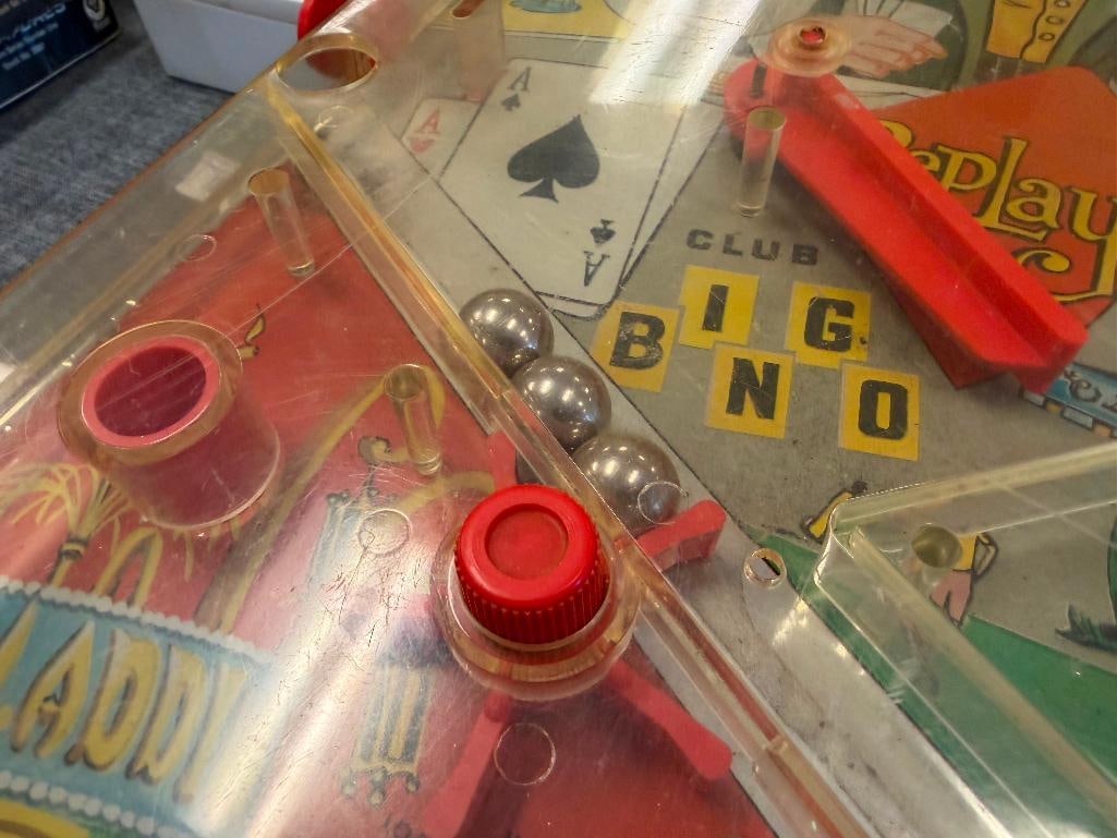 VINTAGE 1970'S MARX TOYS SCORE-O-MATIC ELECTRIC PINBALL VEGAS CASINO THEME TABLETOP MACHINE - 8