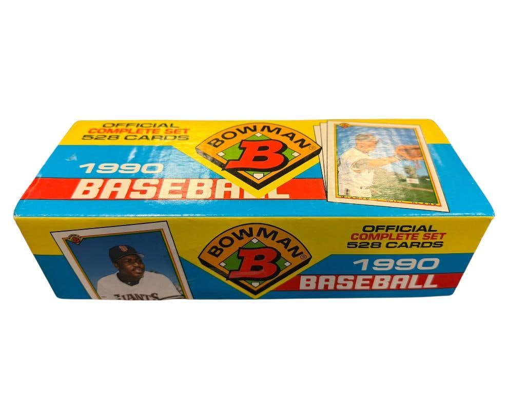 1990 BOWMAN BASEBALL CARD BOX SET: UNKNOWN IF COMPLETE BUT APPEARS TO BE FILLED, CARDS ARE NOT IN ORDER, NOT SEALED 