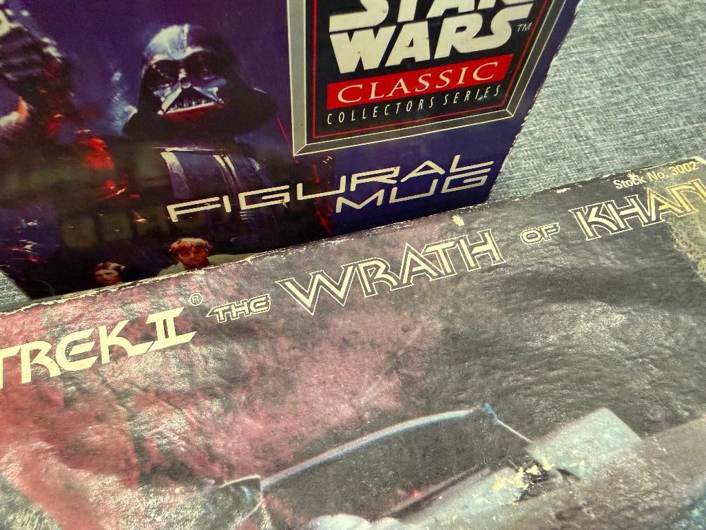 STAR TREK II THE WRATH OF KAHN PEWTER FIGURINES IN ORIGINAL BOXES AND STAR WARS CERAMIC MUG OF C-... - 6