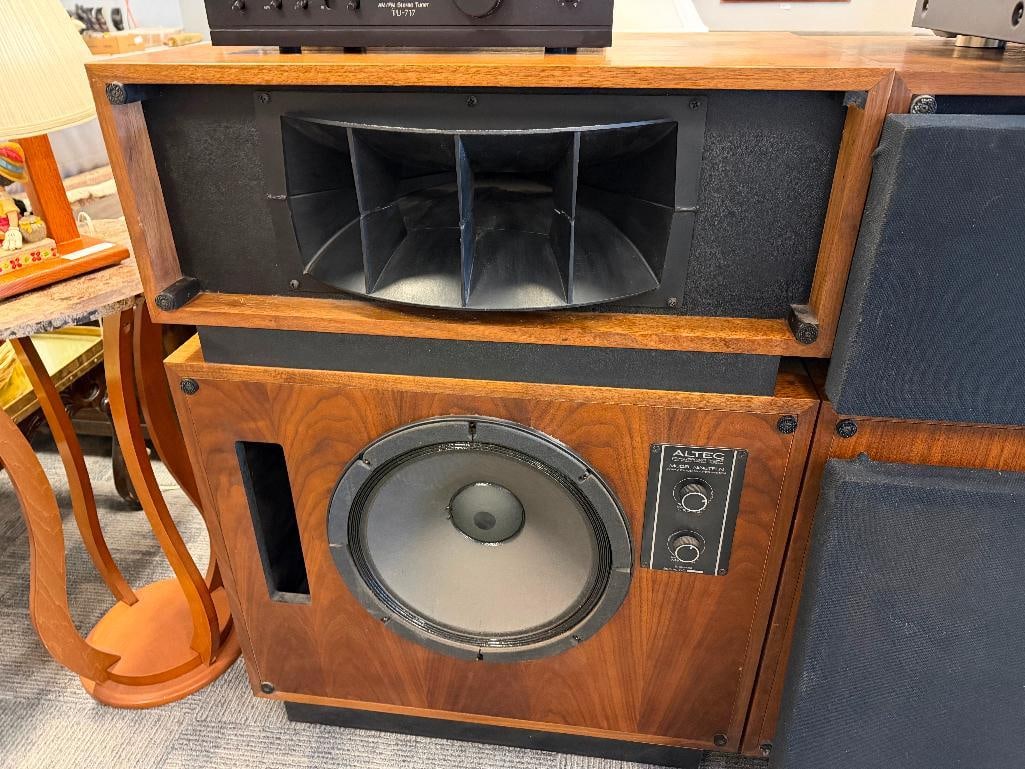 PAIR OF VINTAGE 1976 ALTEC LANSING MODEL 19 SPEAKER SYSTEMS FEATURING OILED WALNUT CABINETS - 13