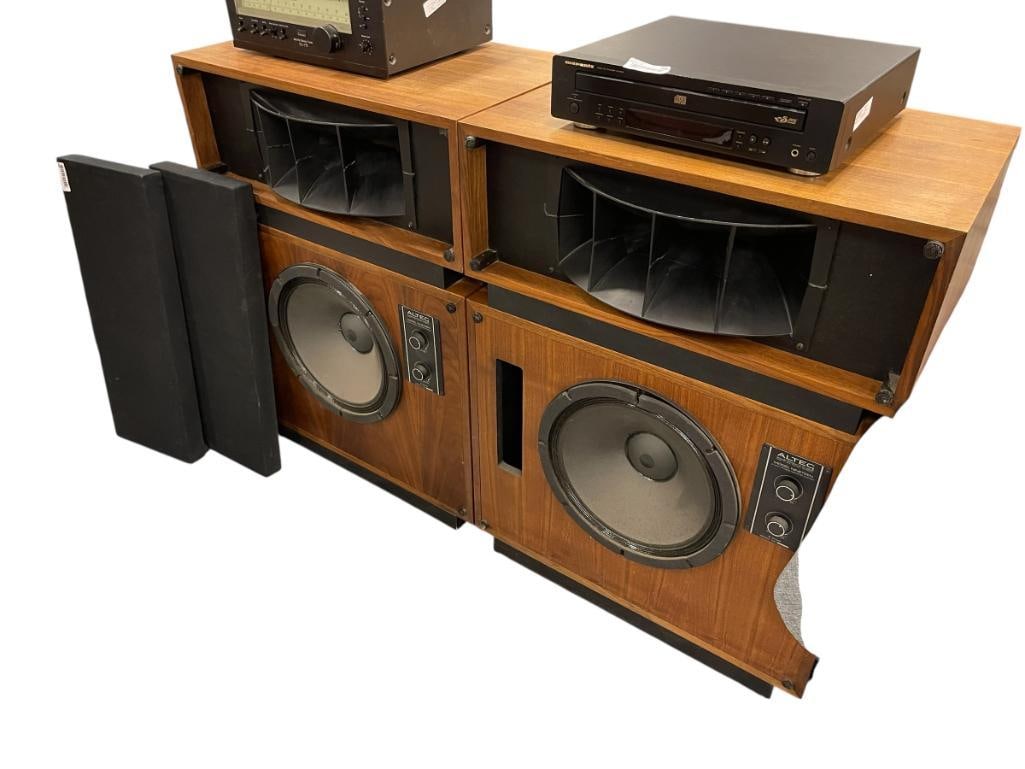 PAIR OF VINTAGE 1976 ALTEC LANSING MODEL 19 SPEAKER SYSTEMS FEATURING OILED WALNUT CABINETS - 17