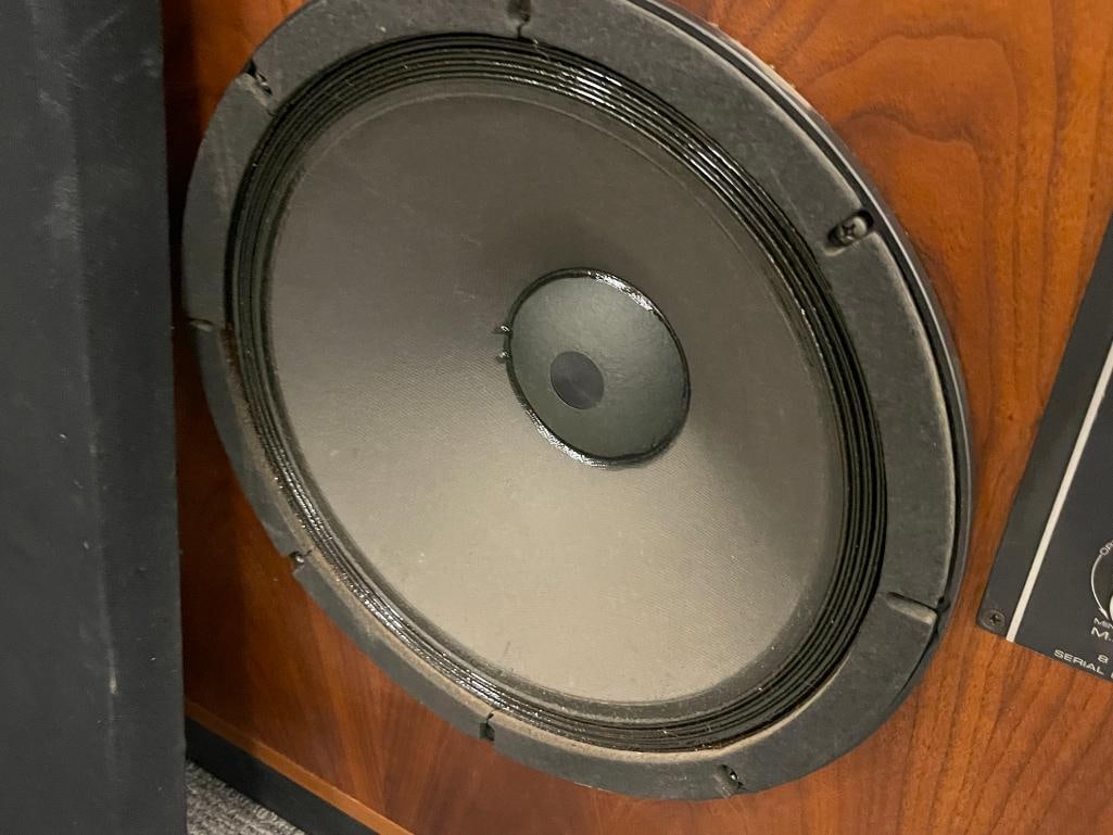 PAIR OF VINTAGE 1976 ALTEC LANSING MODEL 19 SPEAKER SYSTEMS FEATURING OILED WALNUT CABINETS - 20