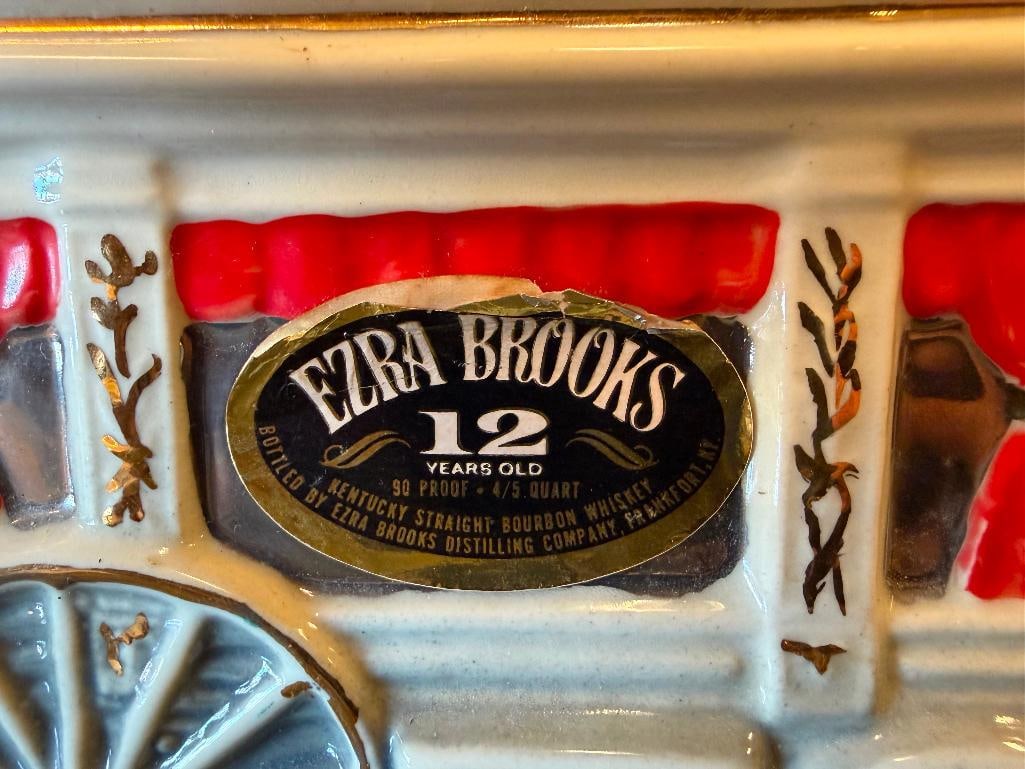 1970 HERITAGE CHINA EZRA BROOKS BUCKET OF BLOOD VIRGINIA CITY, DEAD WAGON DECANTER - 9