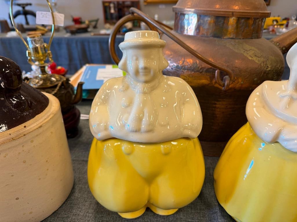 SHAWNEE POTTERY DUTCH BOY AND GIRL (HAPPY JACK HAPPY JILL_ CERAMIC FIGURAL COOKIE JARS CIRCA 1940'S - 16