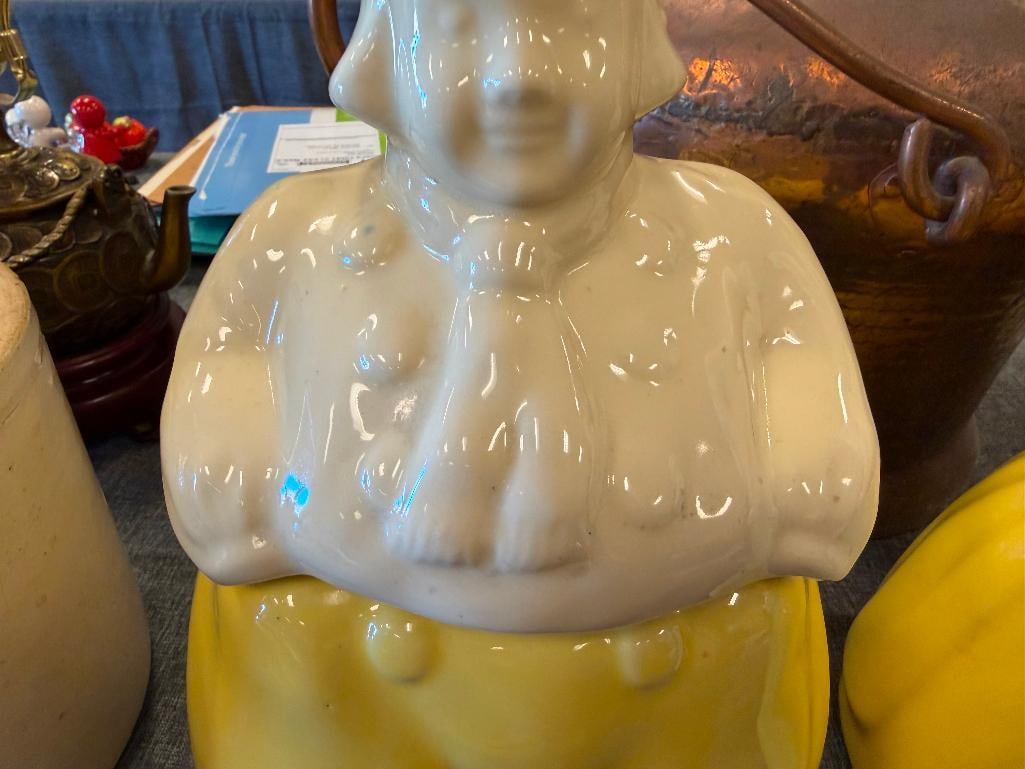 SHAWNEE POTTERY DUTCH BOY AND GIRL (HAPPY JACK HAPPY JILL_ CERAMIC FIGURAL COOKIE JARS CIRCA 1940'S - 19