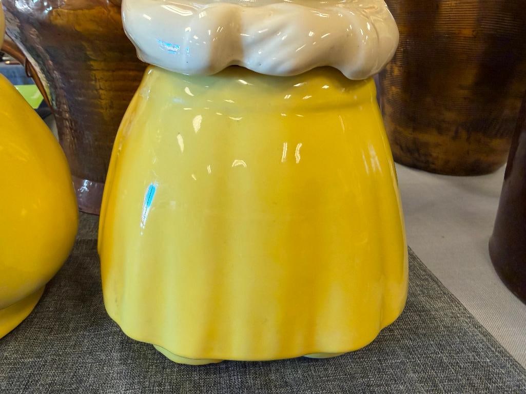 SHAWNEE POTTERY DUTCH BOY AND GIRL (HAPPY JACK HAPPY JILL_ CERAMIC FIGURAL COOKIE JARS CIRCA 1940'S - 9