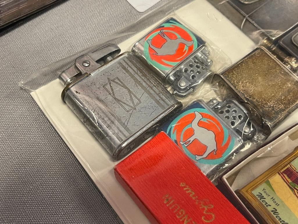 VINTAGE ADVETISEMENT AND TABLE LIGHTERS CAL-NEVA, CAMEL,RIVERSIDE HOTEL, RONSON - 4