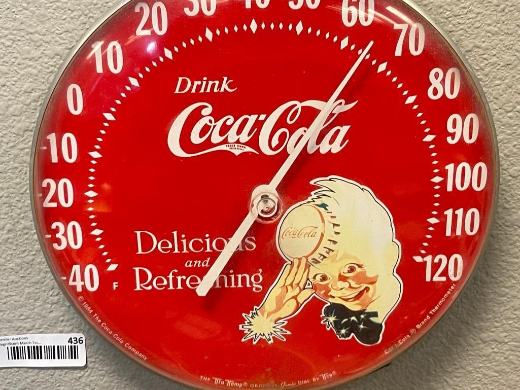 1984 THE TRU TEMP ORIGINAL JUMBO DIAL COCA-COLA THERMOMETER - 2
