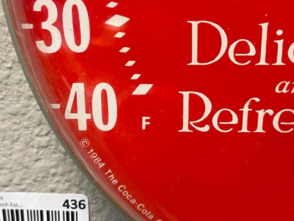 1984 THE TRU TEMP ORIGINAL JUMBO DIAL COCA-COLA THERMOMETER - 5