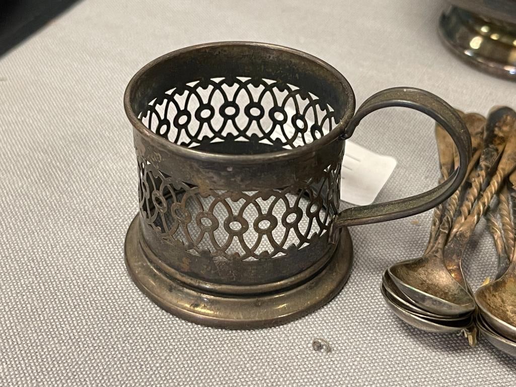 VINTAGE AND ANTIQUE SILVERPLATE AND COPPER TABLEWARE - 8