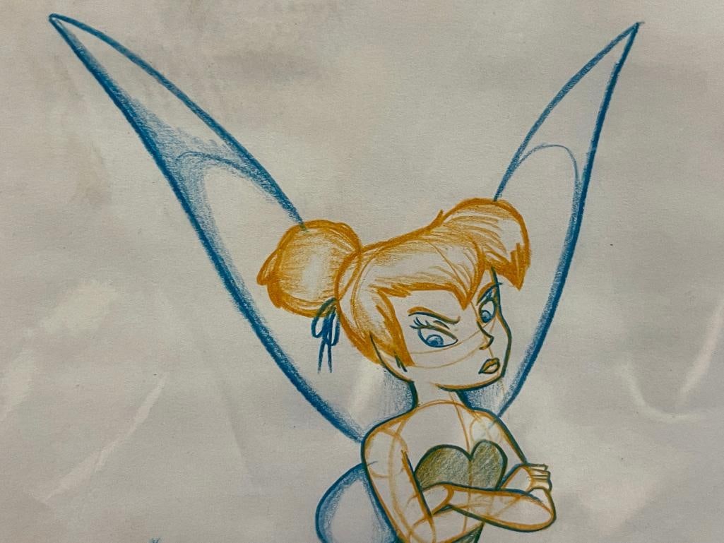 DISNEY PARKS JOY LYNCH TINKER BELL DRAWING PRINT - 2
