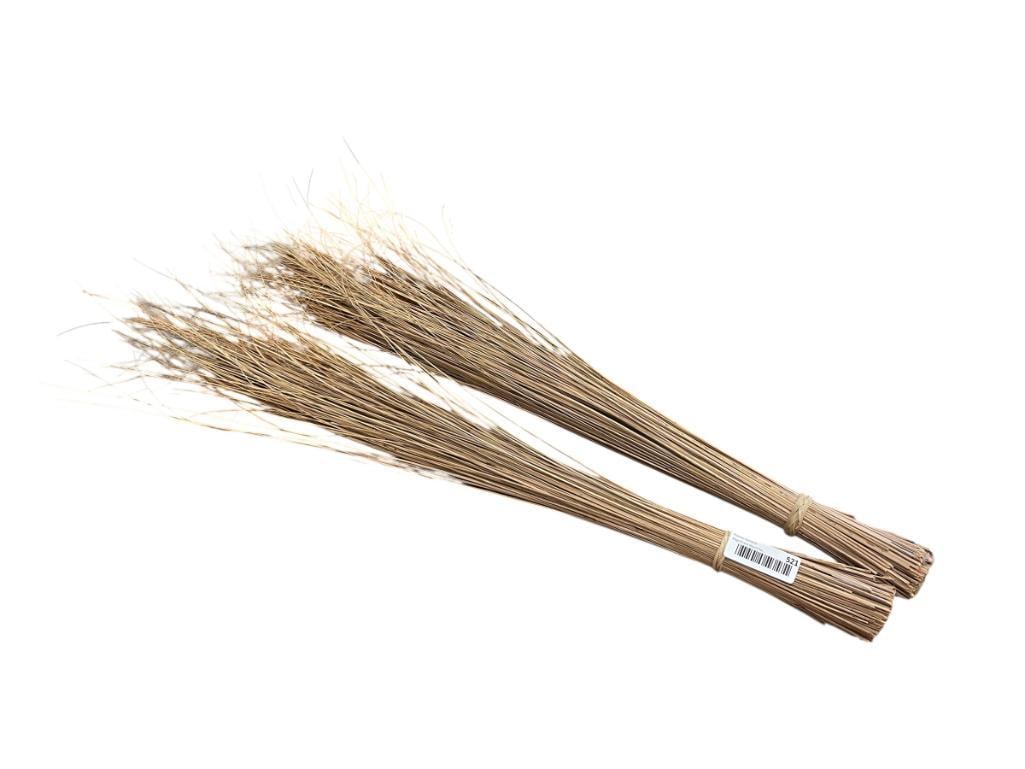 PAIR OF TRADITIONAL NATURAL FIBROUS COCONUT LEAF OR THATCHING GRASS STICKS FOR HOME DECOR: 35" H 