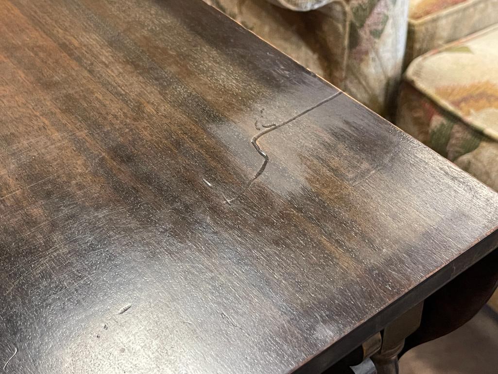 VINTAGE MID-CENTURY IMPERIAL GRAND RAPIDS, MICHIGAN MADE DARK STAINED WALNUT DROP LEAF TEA CART - 6