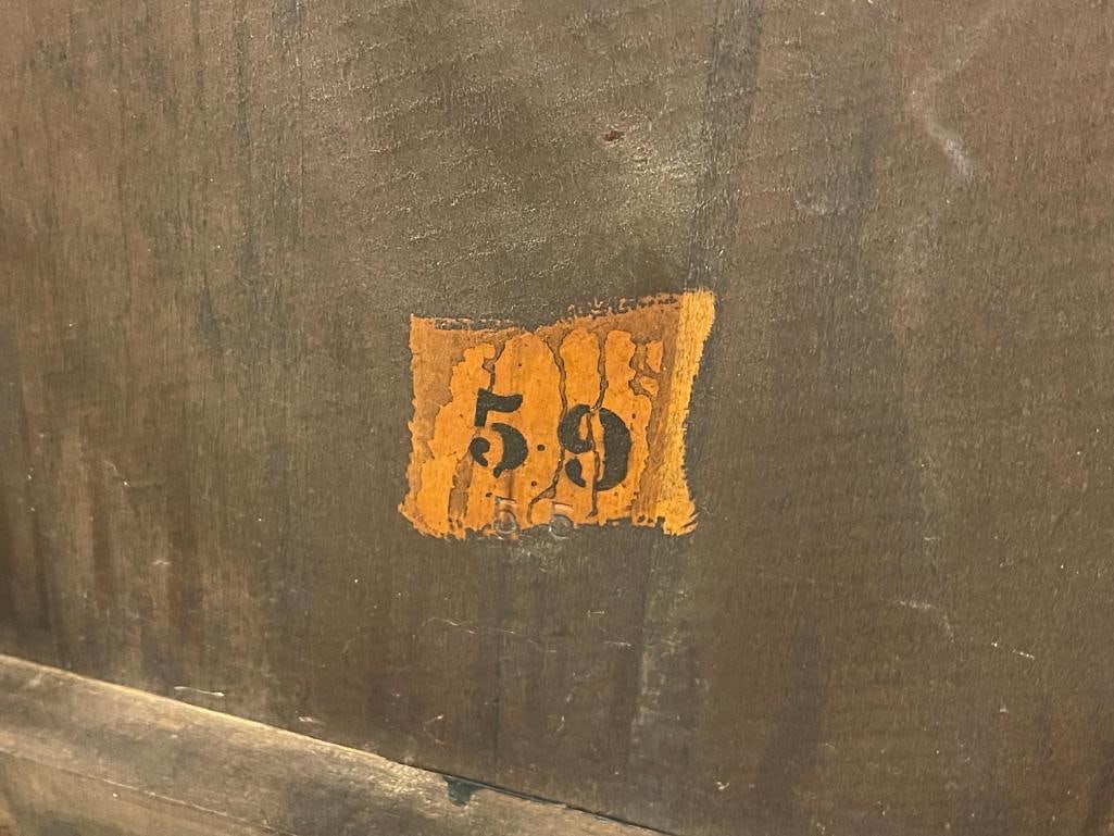 VINTAGE MID-CENTURY IMPERIAL GRAND RAPIDS, MICHIGAN MADE DARK STAINED WALNUT DROP LEAF TEA CART - 8