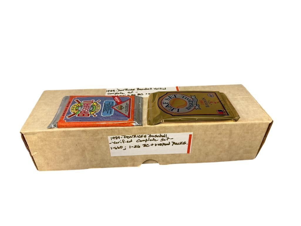 1989 DONRUSS COMPLETE BASEBALL CARD SET INCLUDES ALL CARDS #1-660: INCLUDES ALL CARDS #1 - 660, 1-26 DIAMOND KINGS, AND TWO UNOPENED CARD PACKS INCLUDING 1992 UPPER DECK EDITION AND 1992 EDITION SERIES 2 LEAF SET BASEBALL PACK, INCLUDES KEN GRIFFEY JR. ROOKIE CARD DO