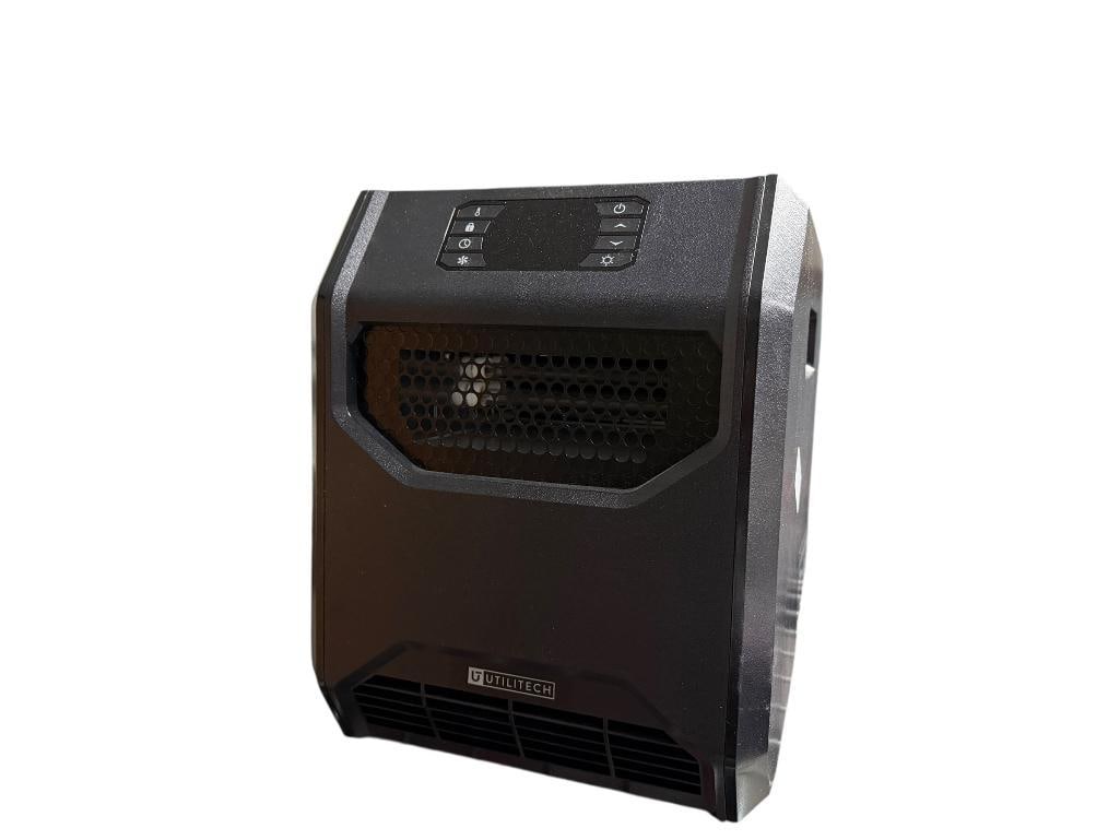 UTILITECH INFARED 1500W SPACE HEATER: TESTED +, NO REMOTE INCLUDED 11" X 13" X 13" 