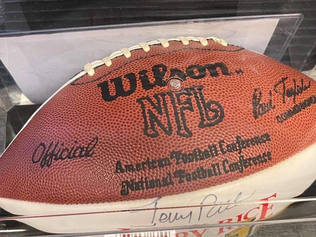 JERRY RICE HOF 101 TOUCHDOWNS AUTOGRAPHED FOOTBALL - 4