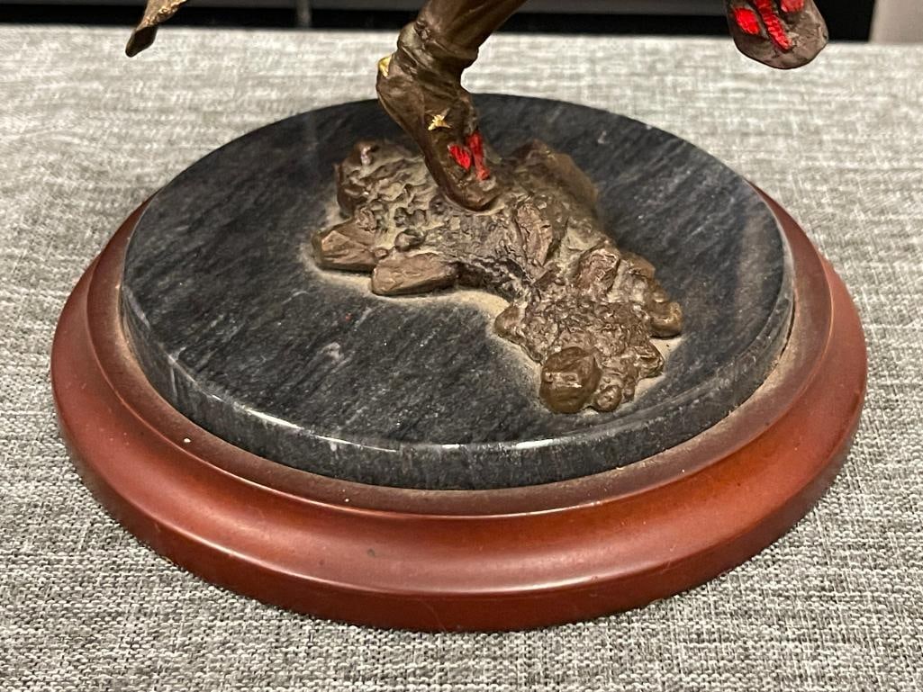 R.F. MURPHY SPIRIT OF THE THUNDERBIRD NATIVE AMERICAN PAINTED BRONZE SCULPTURE FOR THE FRANKLIN M... - 6