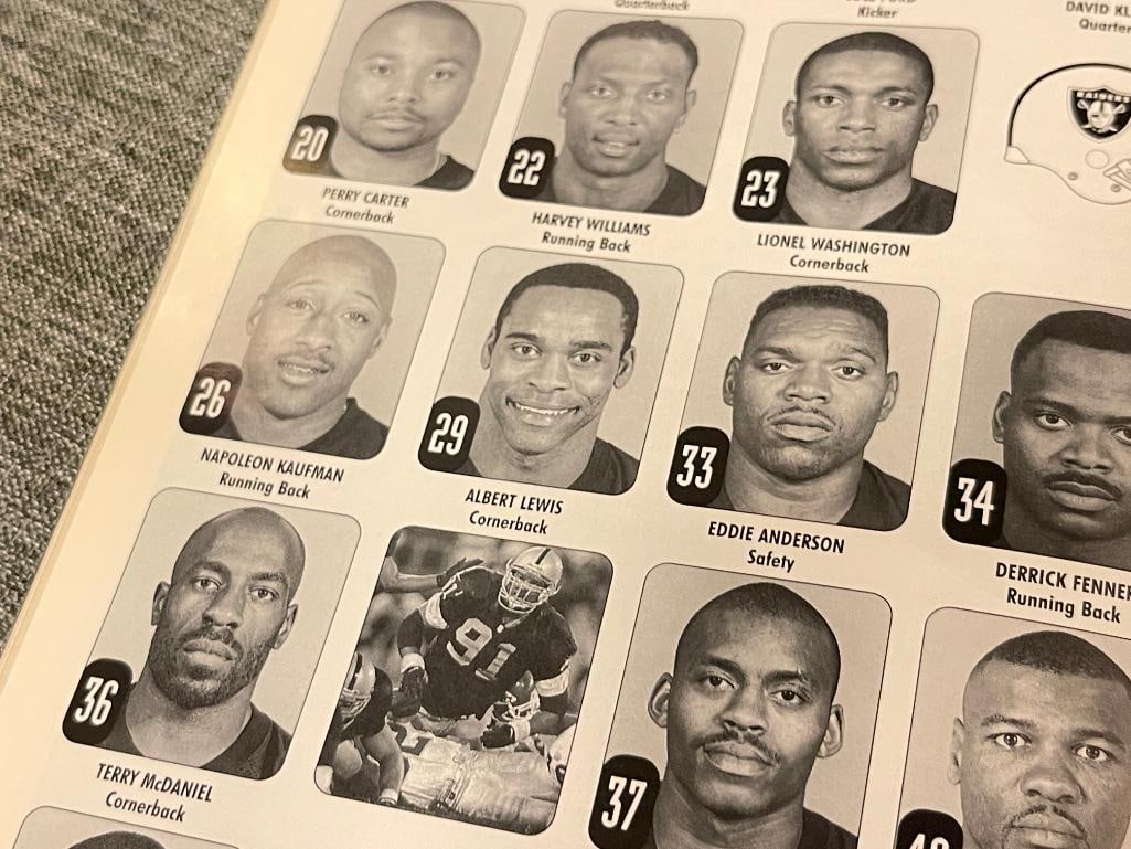 OAKLAND RAIDERS NO. 29 HOF ERIC DICKERSON GAME WORN FOOTBALL HELMET - 10