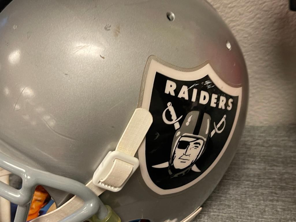OAKLAND RAIDERS NO. 29 HOF ERIC DICKERSON GAME WORN FOOTBALL HELMET - 3