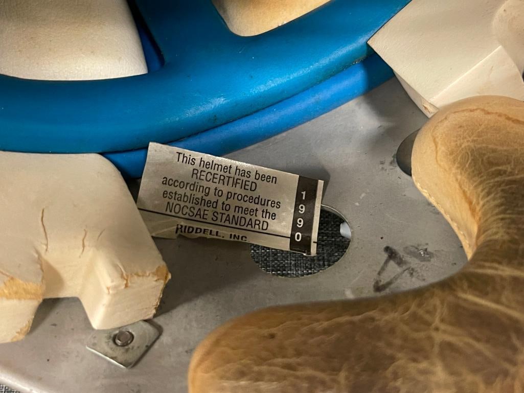 OAKLAND RAIDERS NO. 29 HOF ERIC DICKERSON GAME WORN FOOTBALL HELMET - 7