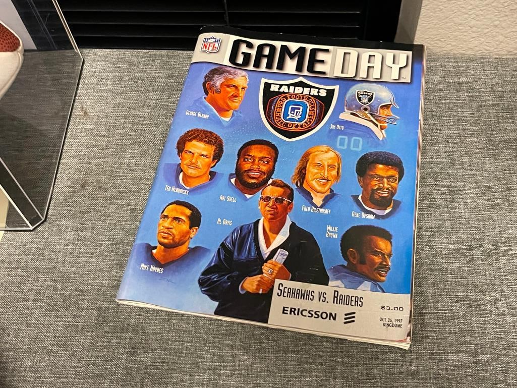 OAKLAND RAIDERS NO. 29 HOF ERIC DICKERSON GAME WORN FOOTBALL HELMET - 8