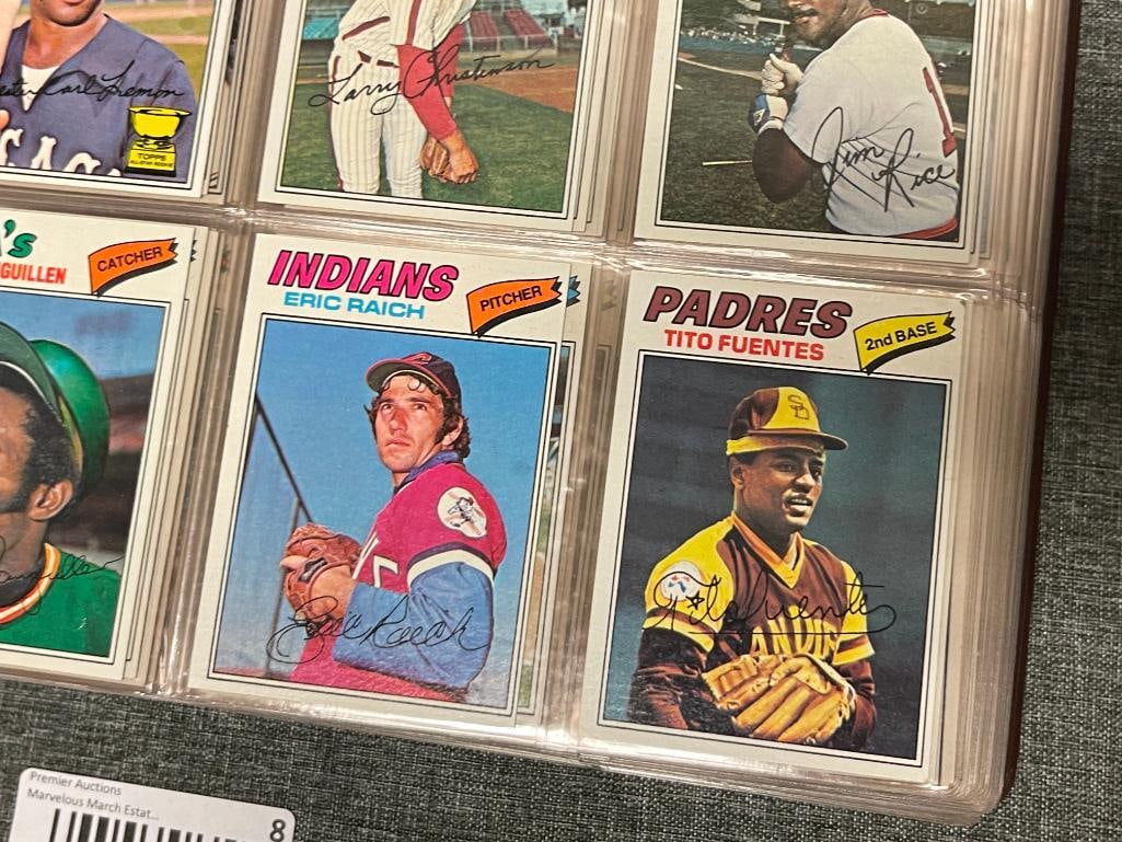 1977 TOPPS BASEBALL CARD SET, REGGIE JACKSON, NOLAN RYAN, PETE ROSE, MIKE SCHMIDT, THURMAN MUNSON - 17