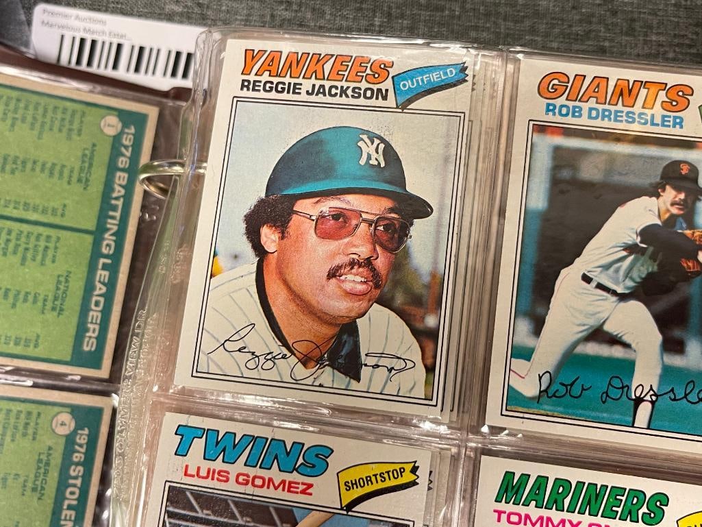 1977 TOPPS BASEBALL CARD SET, REGGIE JACKSON, NOLAN RYAN, PETE ROSE, MIKE SCHMIDT, THURMAN MUNSON - 2