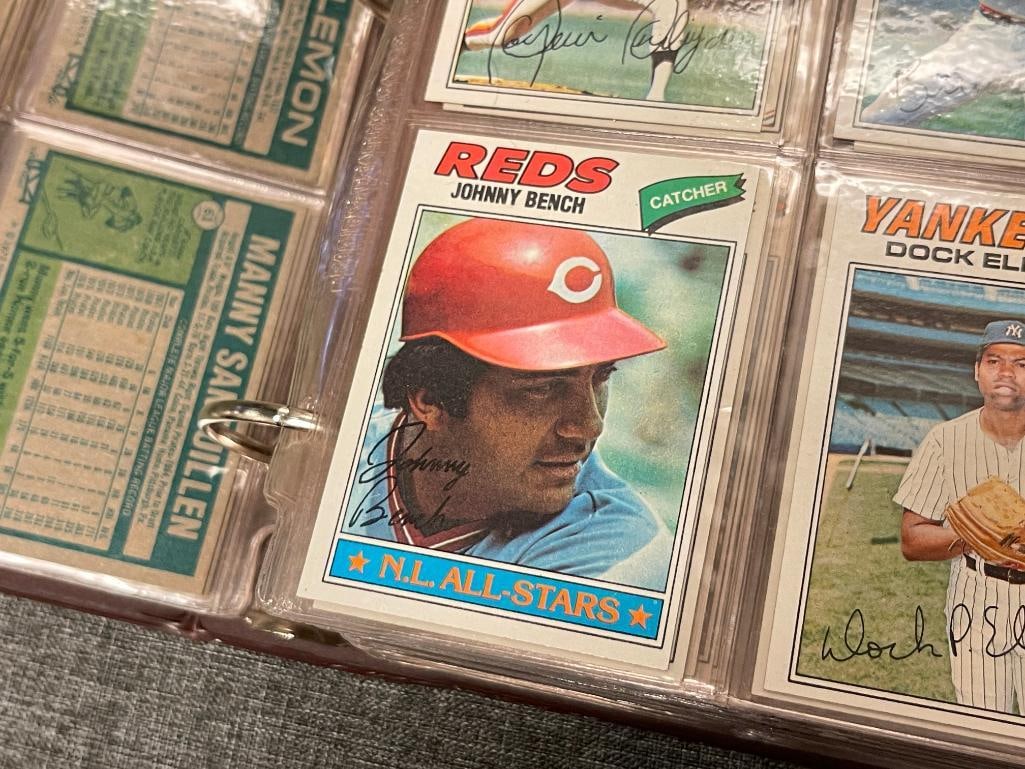 1977 TOPPS BASEBALL CARD SET, REGGIE JACKSON, NOLAN RYAN, PETE ROSE, MIKE SCHMIDT, THURMAN MUNSON - 6