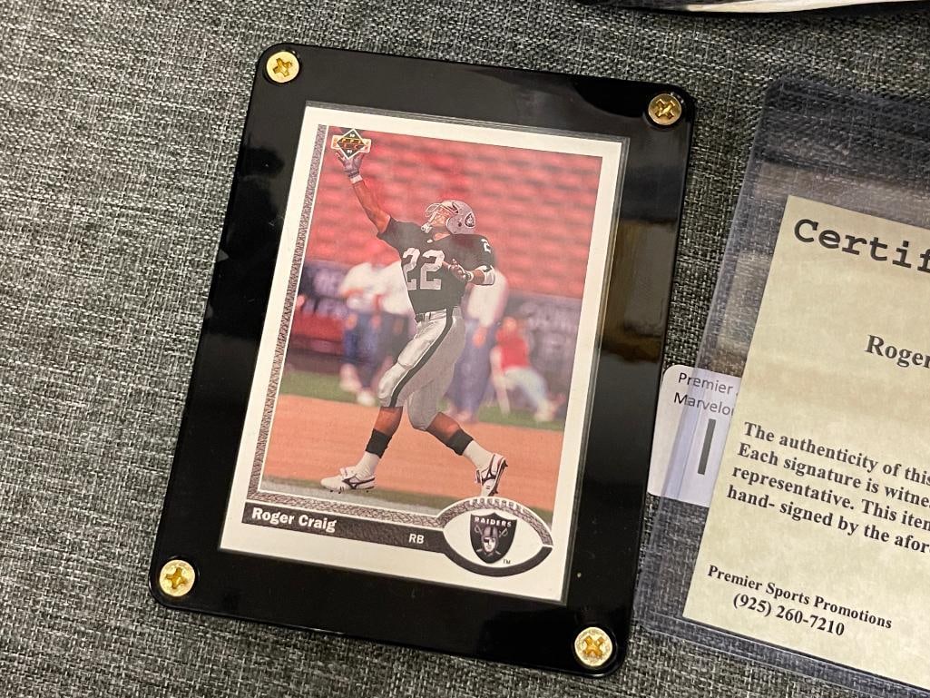 ROGER CRAIG 2026 HOF CLASS FORMER NFL RUNNING BACK AUTOGRAPHED CLEAT WITH CARD - 6