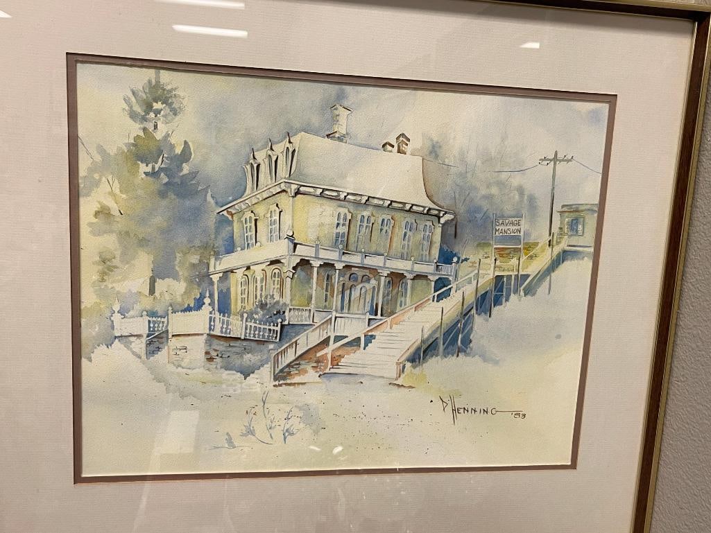 PATRICIA HENNING NEVADA ARTIST PRINT OF A HISTORICAL LANDMARK IN VIRGINIA CITY SAVAGE MANSION - 2