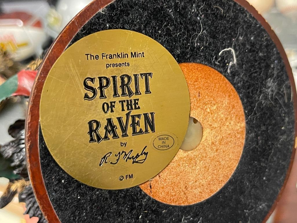 R.F. MURPHY SPIRIT OF THE RAVEN NATIVE AMERICAN PAINTED BRONZE SCULPTURE FOR THE FRANKLIN MINT - 8
