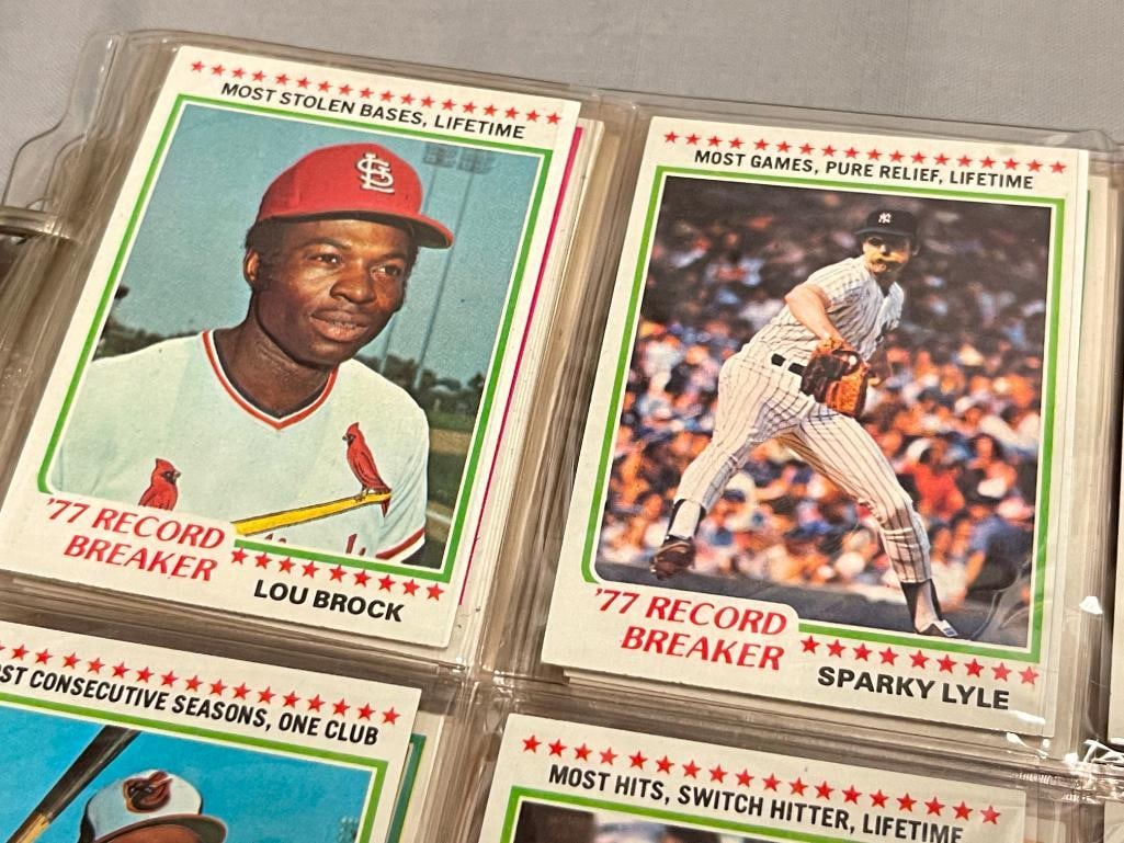 1978 TOPPS BASEBALL CARD SET EDDIE MURRAY, GEORGE BRETT, NOLAN RYAN, MIKE SCHMIDT, JACK MORRIS, HOF - 18