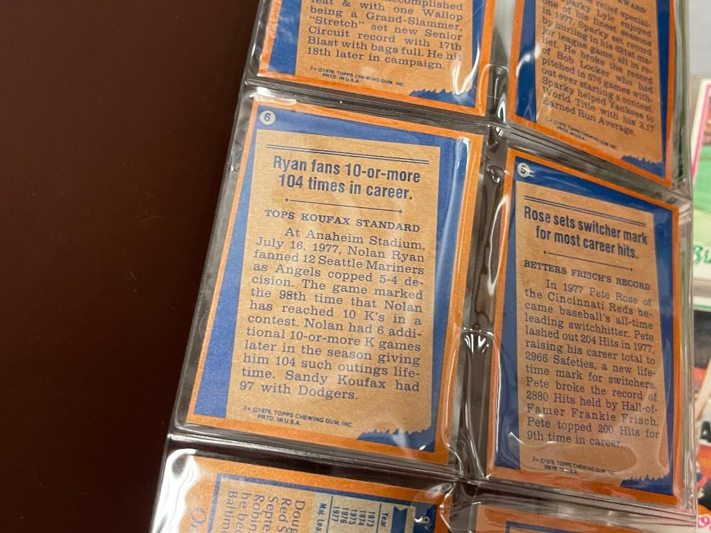 1978 TOPPS BASEBALL CARD SET EDDIE MURRAY, GEORGE BRETT, NOLAN RYAN, MIKE SCHMIDT, JACK MORRIS, HOF - 3