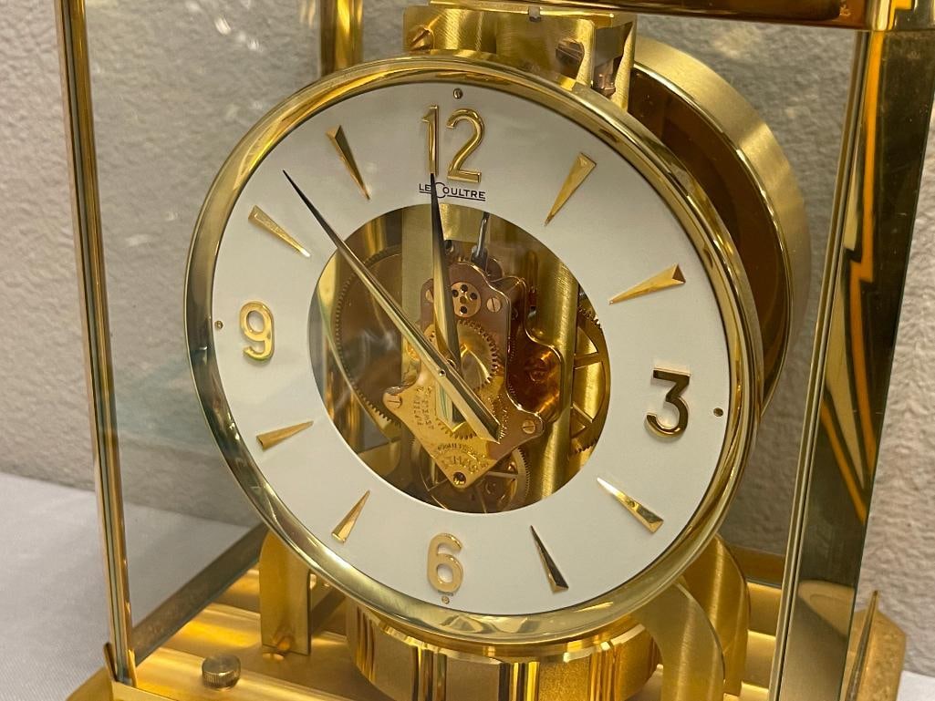 VINTAGE ELEGANT TIMEPIECE JAEGER - LE COULTRE ATMOS MANTEL / TABLE CLOCK SERIAL NO. 284819 - 3