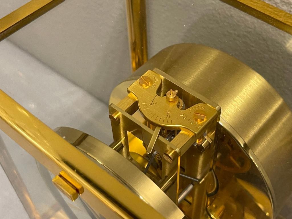 VINTAGE ELEGANT TIMEPIECE JAEGER - LE COULTRE ATMOS MANTEL / TABLE CLOCK SERIAL NO. 284819 - 8