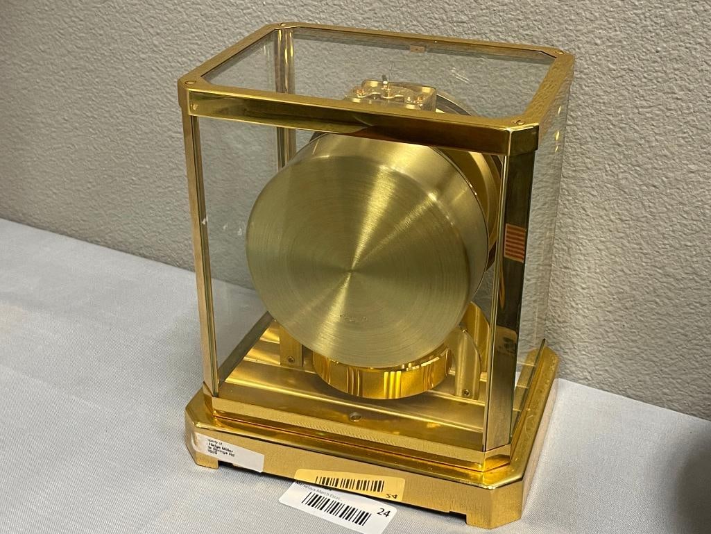 VINTAGE ELEGANT TIMEPIECE JAEGER - LE COULTRE ATMOS MANTEL / TABLE CLOCK SERIAL NO. 284819 - 9