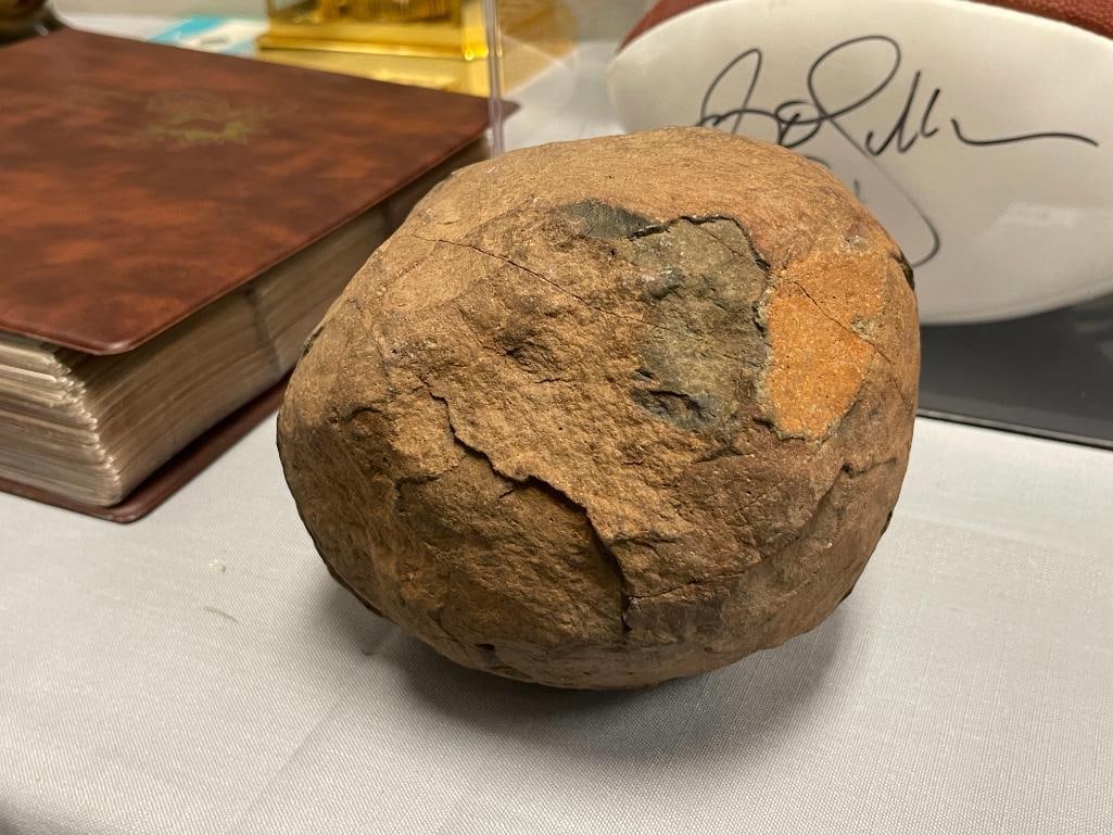 SEPTARIAN NODULE / DINOSAUR EGG GEOLOGICAL SPECIMEN NATURAL, UNCUT 12 POUNDS - 4