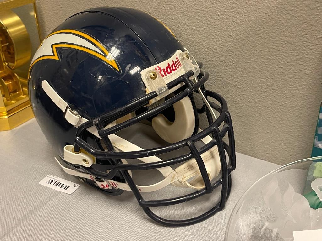 SAN DIEGO CHARGERS DEON HUMPHREY GAME WORN RIDDELL FOOTBALL HELMET - 2