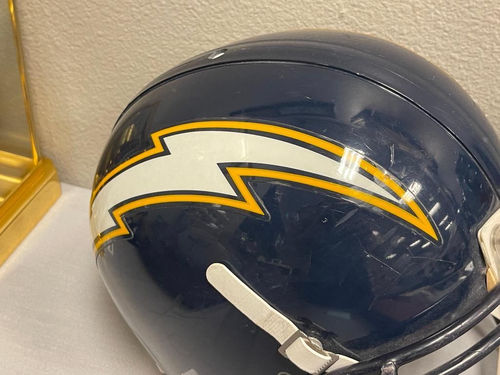 SAN DIEGO CHARGERS DEON HUMPHREY GAME WORN RIDDELL FOOTBALL HELMET - 3
