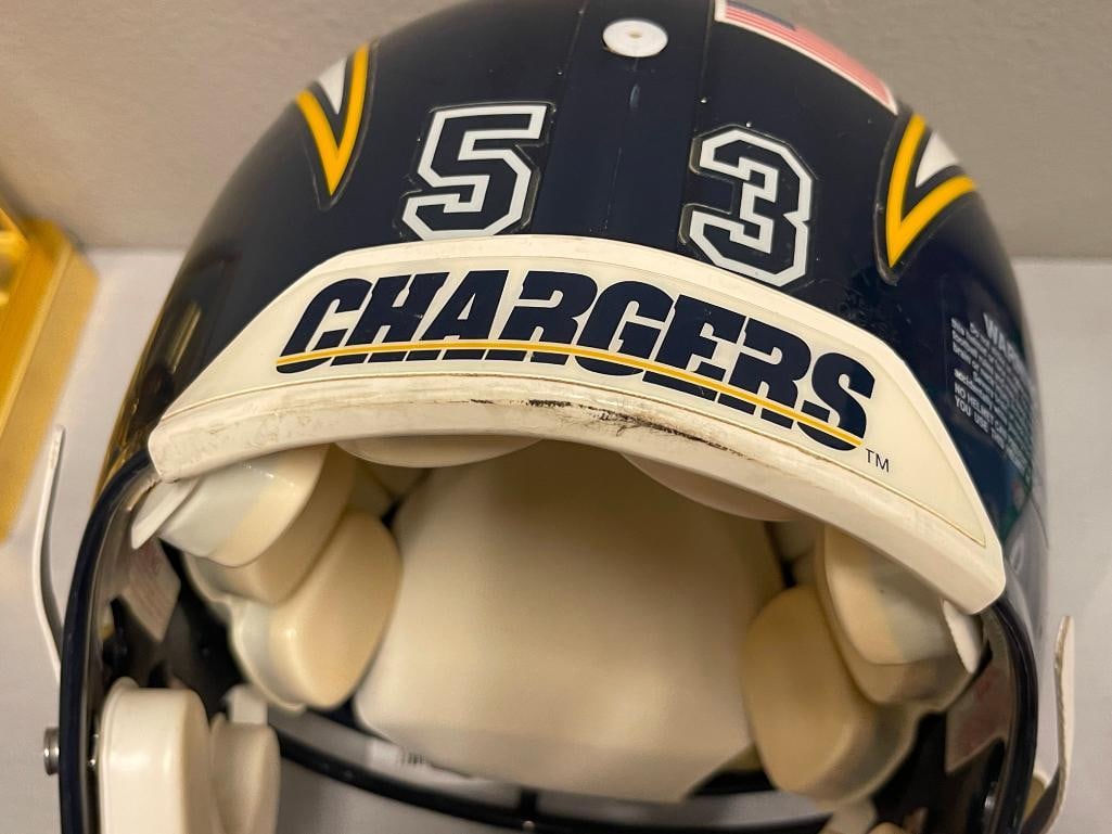 SAN DIEGO CHARGERS DEON HUMPHREY GAME WORN RIDDELL FOOTBALL HELMET - 4