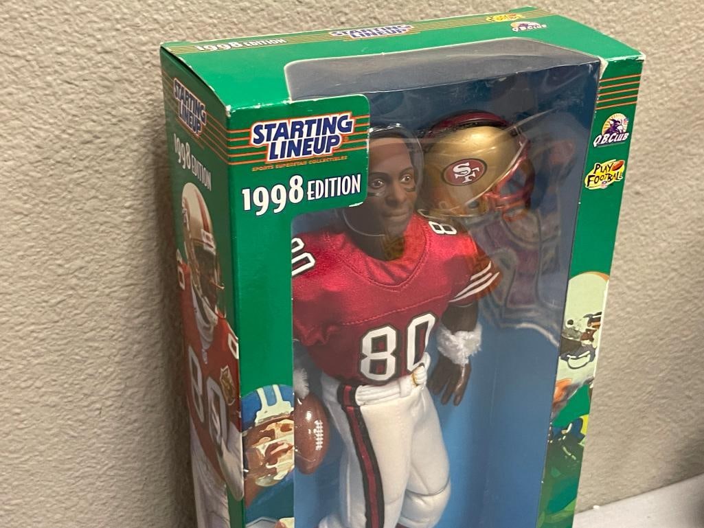 1998 EDITION STARTING LINEUP JERRY RICE FOOTBALL PLAYER POSEBALE FIGURE / DOLL - 2