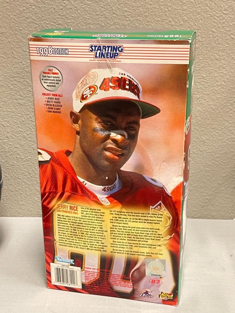 1998 EDITION STARTING LINEUP JERRY RICE FOOTBALL PLAYER POSEBALE FIGURE / DOLL - 5