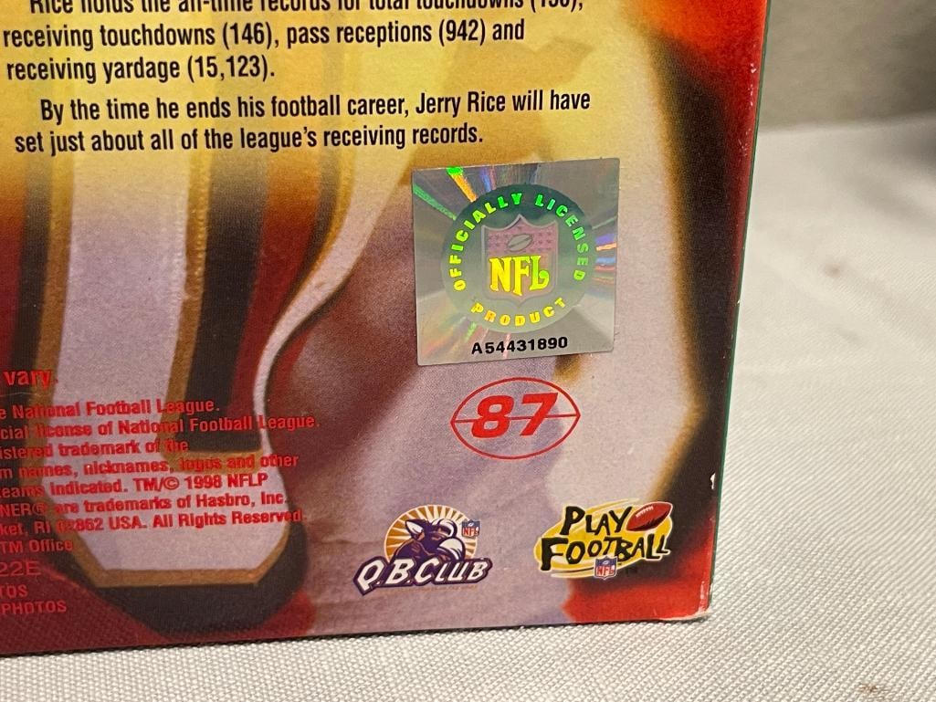 1998 EDITION STARTING LINEUP JERRY RICE FOOTBALL PLAYER POSEBALE FIGURE / DOLL - 7