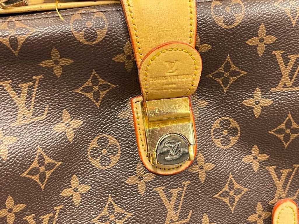 VINTAGE LOUIS VUITTON BROWN MONOGRAM DOCTOR'S BAG FASHION DESIGNER BAG - 3