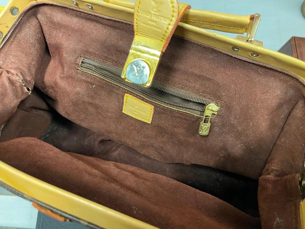 VINTAGE LOUIS VUITTON BROWN MONOGRAM DOCTOR'S BAG FASHION DESIGNER BAG - 8