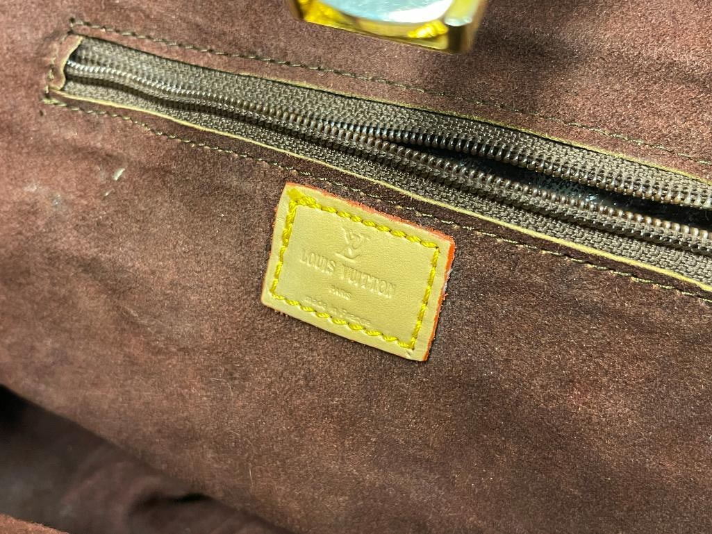 VINTAGE LOUIS VUITTON BROWN MONOGRAM DOCTOR'S BAG FASHION DESIGNER BAG - 9