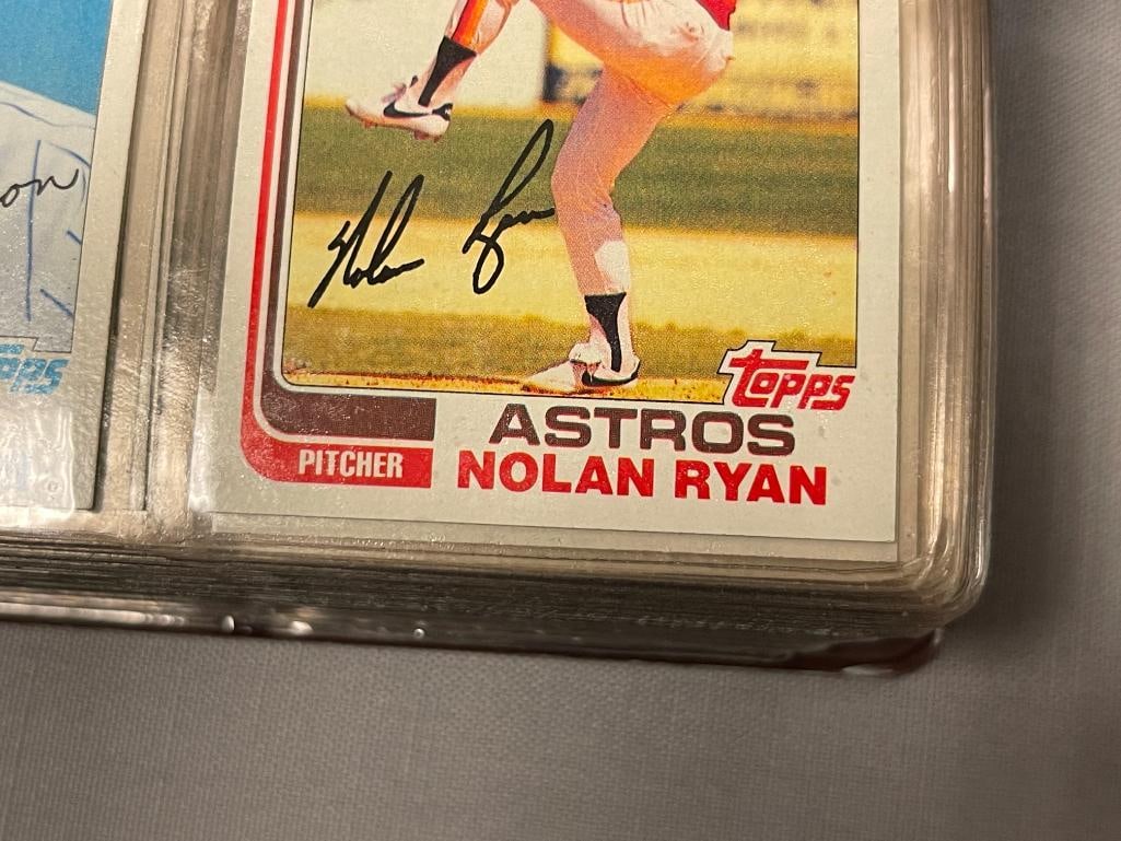 1982 TOPPS BASEBALL CARD SET LEE SMITH, REGGIE JACKSON, TOM SEAVER, NOLAN RYAN, GEORGE BRETT - 12