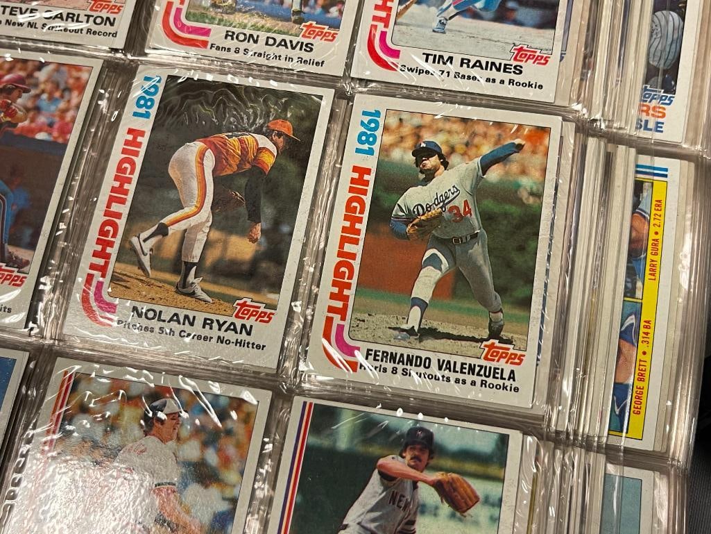1982 TOPPS BASEBALL CARD SET LEE SMITH, REGGIE JACKSON, TOM SEAVER, NOLAN RYAN, GEORGE BRETT - 2