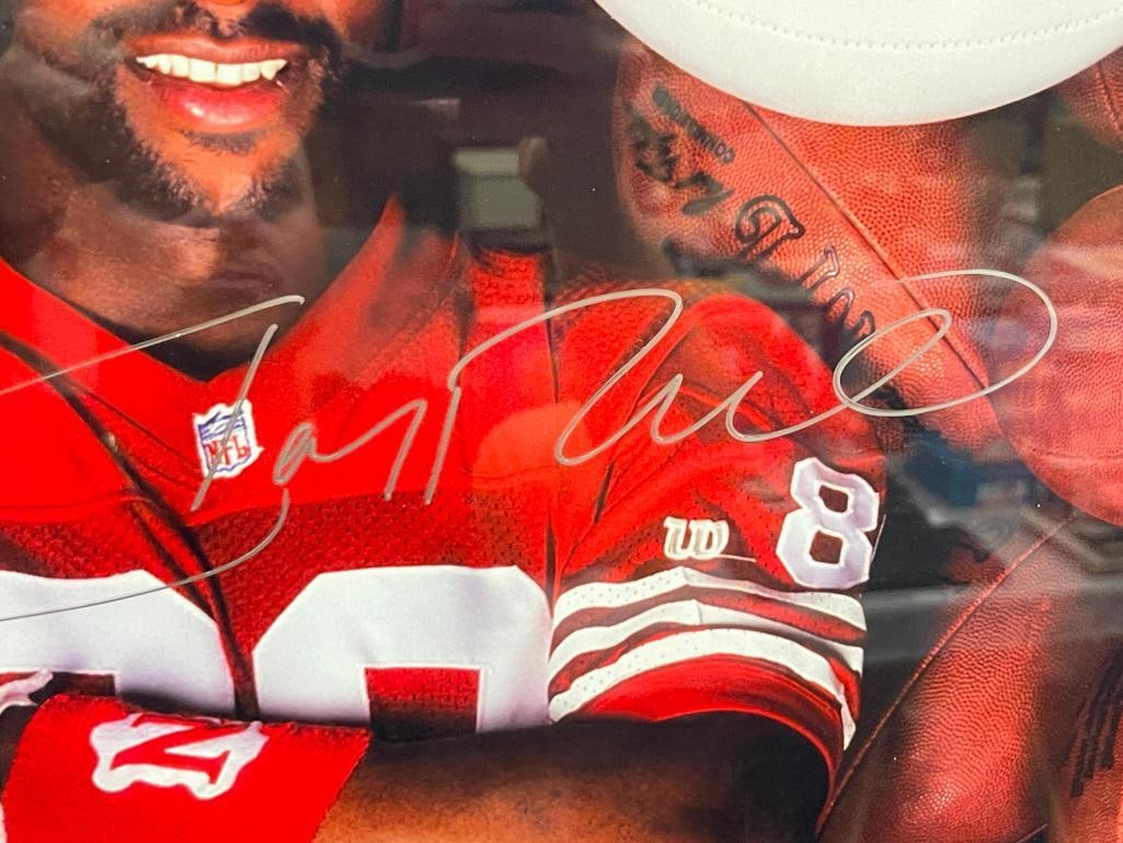 JERRY RICE HOF 101 TOUCHDOWNS AUTOGRAPHED POSTER - 3